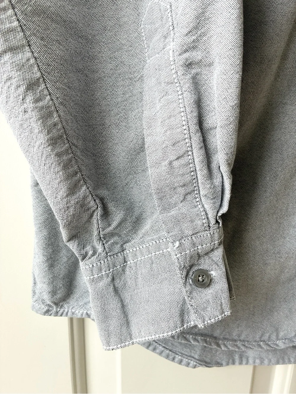 Levi's Vintage 90s Men's Button-Down Shirt Black Label Long Sleeve Gray Size M
